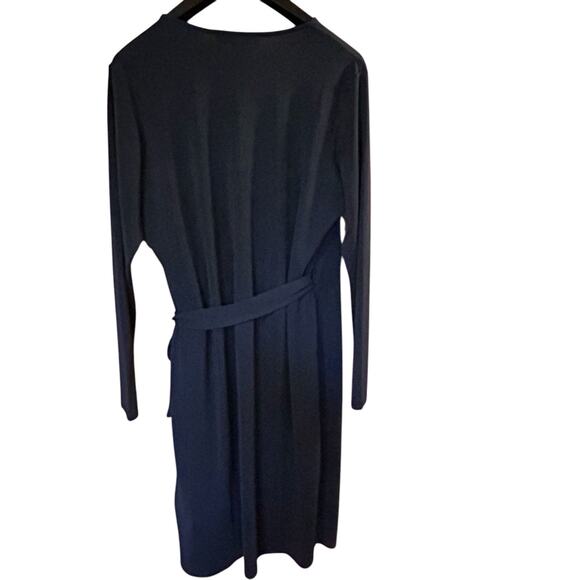 Amazon Essentials Women's Long-Sleeve Navy Blue Wrap Ruched Bodice Dress Size 2X - Picture 8 of 14